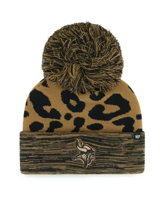 Women's '47 Brand Brown Minnesota Vikings Rosette Cuffed Knit Hat with Pom
