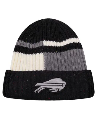 Men's Pro Standard Black, White Buffalo Bills Speckled Cuffed Knit Hat