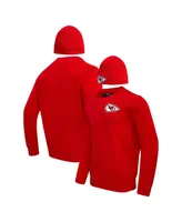 Men's Pro Standard Red Kansas City Chiefs Crewneck Pullover Sweater and Cuffed Knit Hat Box Gift Set