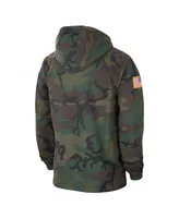 Men's Nike Camo Michigan Wolverines Military-Inspired Pack Lightweight Hoodie Performance Full-Snap Jacket