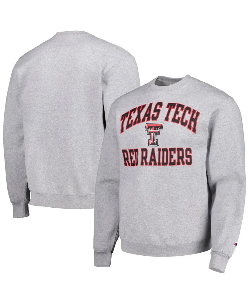 Men's Champion Heather Gray Texas Tech Red Raiders High Motor Pullover Sweatshirt