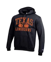 Men's Champion Black Texas Longhorns Arch Pill Pullover Hoodie