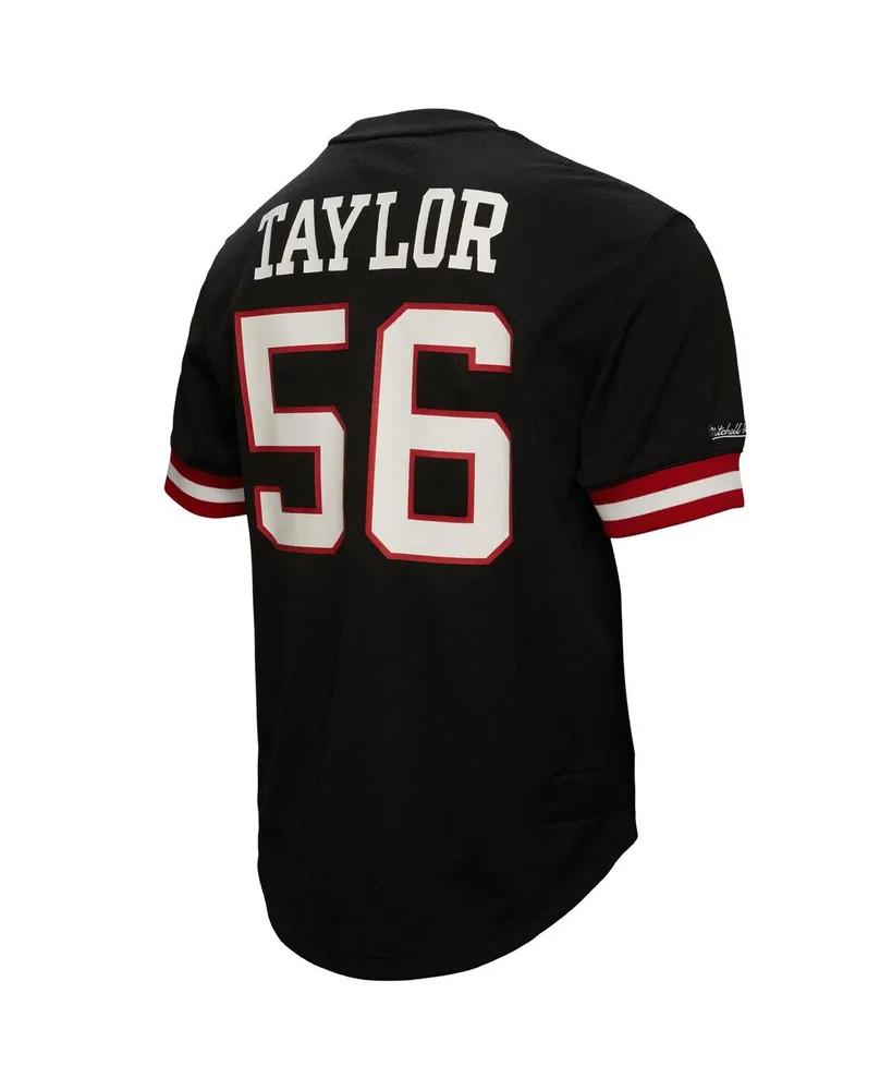 Men's Mitchell & Ness Lawrence Taylor Black New York Giants Big and Tall Mesh Player Name Number Top