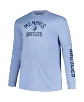 Men's Fanatics Navy, Light Blue Memphis Grizzlies Big and Tall Short Sleeve Long T-shirt Set