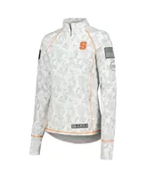 Women's Colosseum Camo Syracuse Orange Oht Military-Inspired Appreciation Officer Arctic Lightweight Quarter-Zip Top