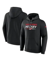 Men's Fanatics Black Carolina Hurricanes Authentic Pro Pullover Hoodie