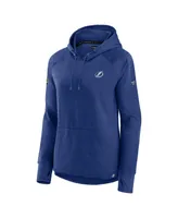 Women's Fanatics Heather Blue Tampa Bay Lightning Authentic Pro Pullover Hoodie