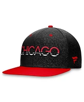 Men's Fanatics Black, Red Chicago Blackhawks Authentic Pro Rink Two-Tone Snapback Hat