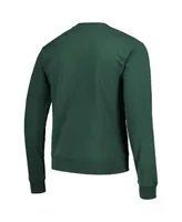 Men's League Collegiate Wear Green Distressed Miami Hurricanes Bendy Arch Essential Pullover Sweatshirt