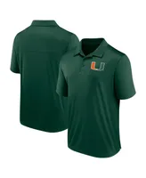 Men's Fanatics Green Miami Hurricanes Left Side Block Polo Shirt