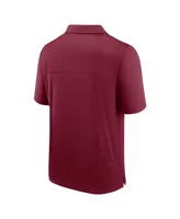 Men's Fanatics Burgundy Colorado Avalanche Left Side Block Polo Shirt