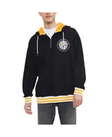 Men's Tommy Hilfiger Black Pittsburgh Steelers Aaron Quarter-Zip Hoodie