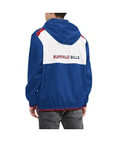 Men's Tommy Hilfiger Royal, White Buffalo Bills Carter Half-Zip Hooded Top