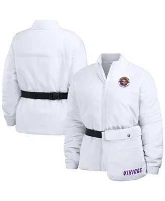 Women's Wear by Erin Andrews White Minnesota Vikings Packaway Full-Zip Puffer Jacket