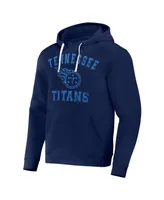 Men's Nfl x Darius Rucker Collection by Fanatics Navy Distressed Tennessee Titans Coaches Pullover Hoodie