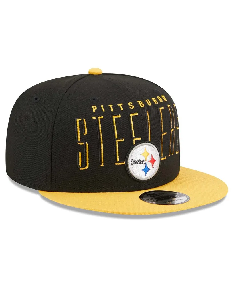 Men's New Era Black, Gold Pittsburgh Steelers Headline 9FIFTY Snapback Hat