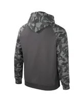 Men's Colosseum Charcoal Iowa Hawkeyes Oht Military-Inspired Appreciation Camo Raglan Pullover Hoodie