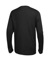 Men's Black Carolina Panthers Side Drill Long Sleeve T-shirt