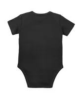 Baby Boys and Girls Mitchell & Ness Black, Red Georgia Bulldogs 3-Pack Bodysuit, Bib and Bootie Set