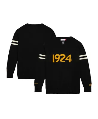 Men's Mitchell & Ness Black Boston Bruins 100th Anniversary Pullover Sweatshirt