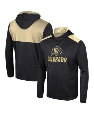 Men's Colosseum Black Colorado Buffaloes Warm Up Long Sleeve Hoodie T-shirt
