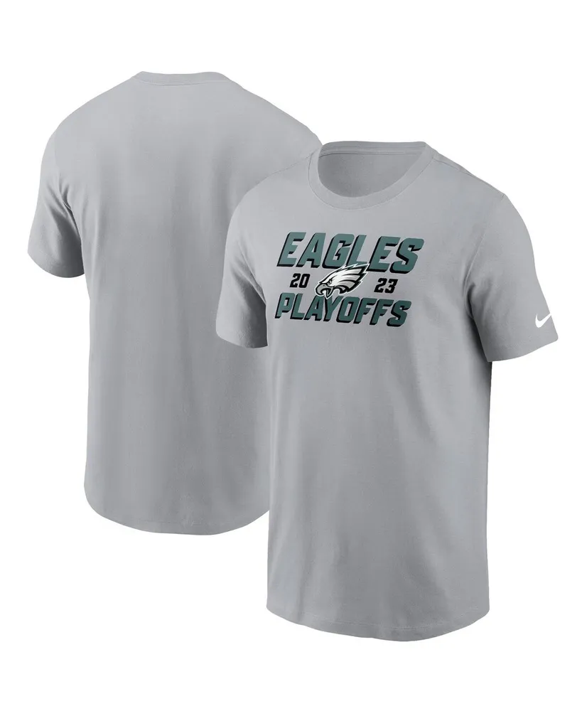 Men's Nike Gray Philadelphia Eagles 2023 Nfl Playoffs Iconic T-shirt