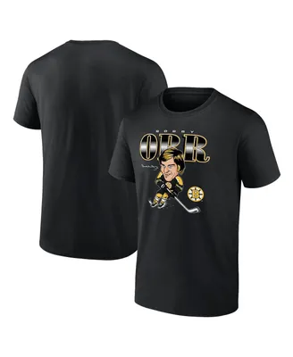 Men's Fanatics Bobby Orr Black Boston Bruins Player Caricature T-shirt