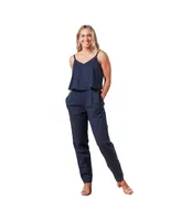 Hope & Henry Women's Sleeveless Faux Top Jumpsuit