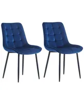 Simplie Fun Modern Blue Dining Chairs, Easy Installation