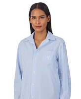 Lauren Ralph Women's Long-Sleeve Roll-Tab His Shirt Sleepshirt