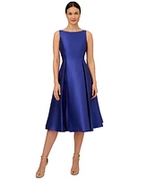 Adrianna Papell Boat-Neck A-Line Dress