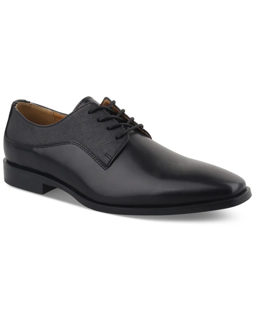 Alfani Men's Jackson Pointy Toe Mixed Texture Dress Shoe, Created for Macy's