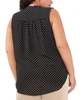 Vince Camuto Plus Size Dot-Print Top