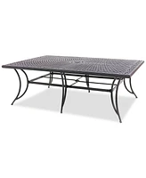 Wythburn Mix and Match 84" x 60" Cast Aluminum Outdoor Dining Table