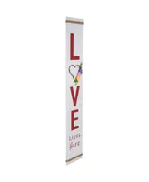 Northlight 40" Floral Heart "Love Lives Here" Wooden Valentine's Day Plaque