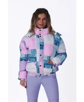 Women's Patchwork Chic Puffer Jacket