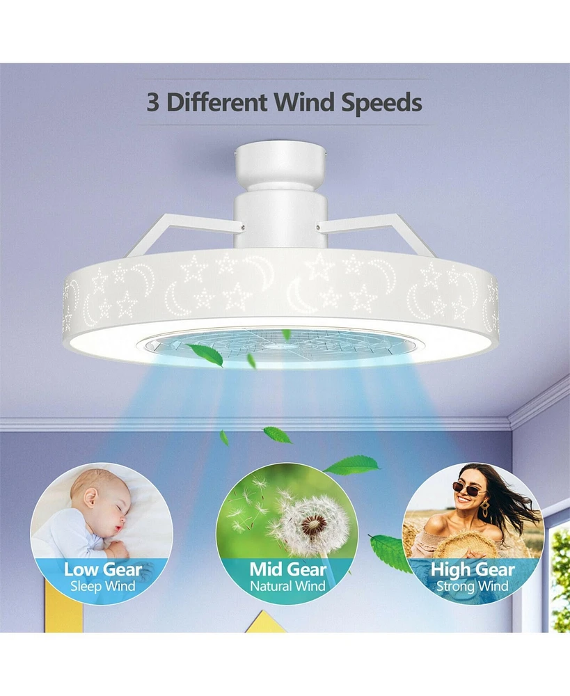 23 Inch Ceiling Fan with Led Light and Remote Control