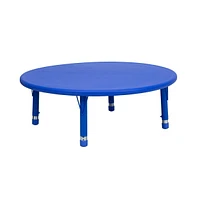 45" Round Plastic Height Adjustable Activity Table