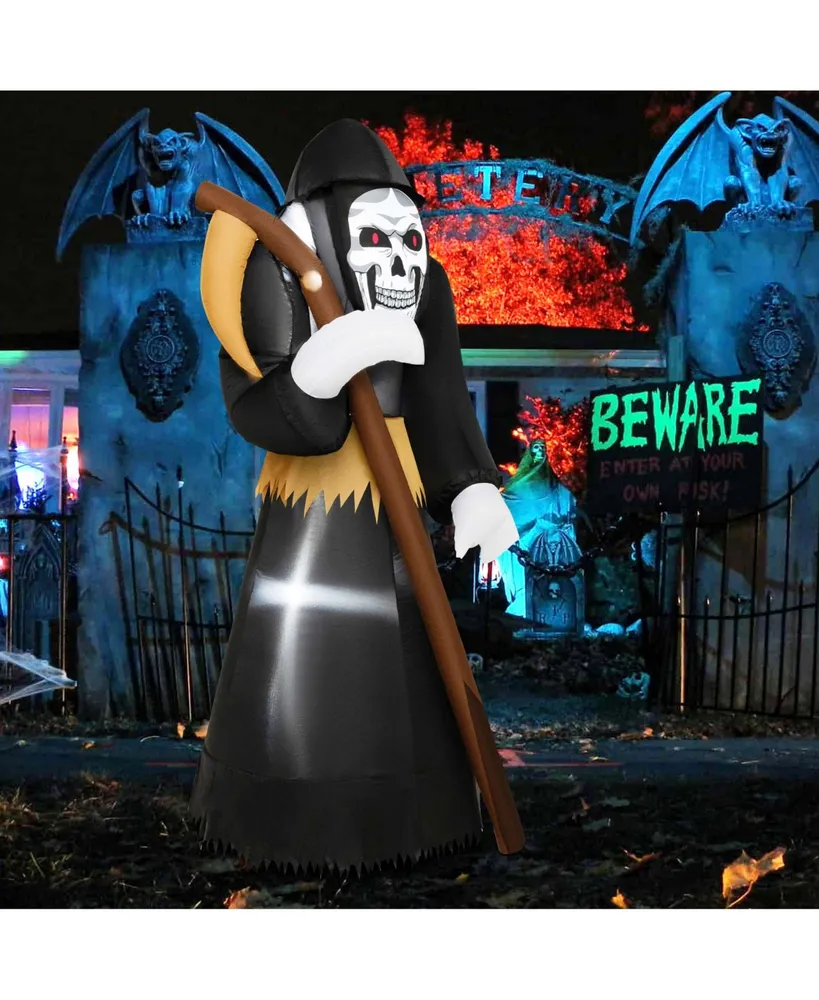 8 Ft Halloween Inflatable Grim Reaper Ghost Blow-up Decoration