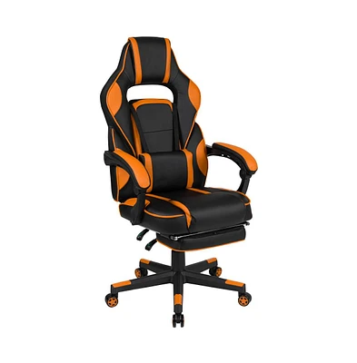 Ergonomic Gaming Chair -Recline Back/Arms, Footrest, Massaging Lumbar