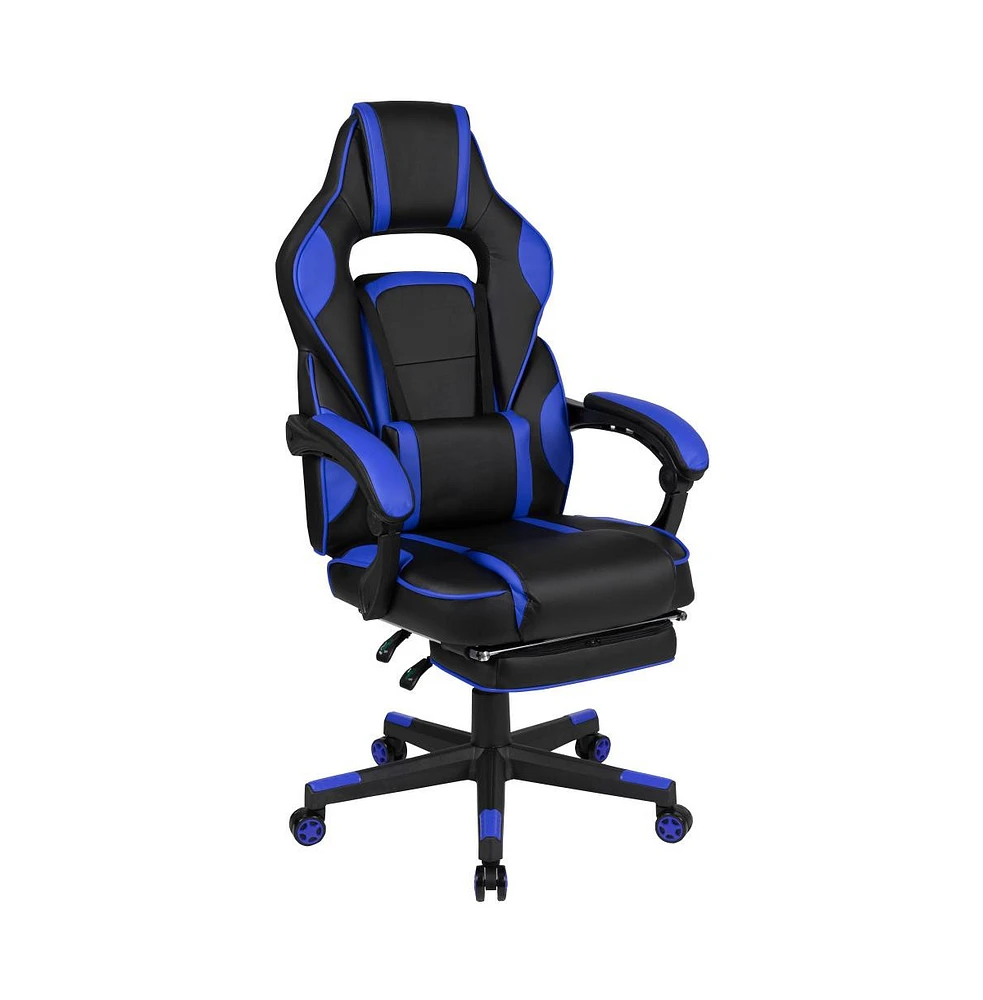 Ergonomic Gaming Chair -Recline Back/Arms, Footrest, Massaging Lumbar