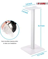 5 Core Headphone Stand Headset Holder Earphone Stand w Aluminum Supporting Bar Flexible Headrest Durable Solid Base for All Headphones -Hd Stnd Wh