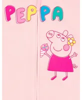 Peppa Pig Girls Fleece Zip Up Hoodie Toddler |Child