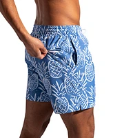 Chubbies Men's The Thigh-Naples Quick-Dry 5-1/2" Swim Trunks with Boxer Brief Liner