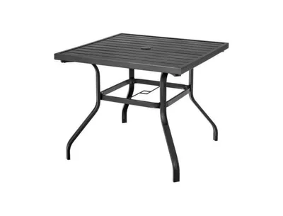 37 Inch Square Patio Dining Table with Umbrella Pole Hole