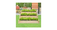 3 Tier Wooden Raised Garden Flower Vegetables Bed