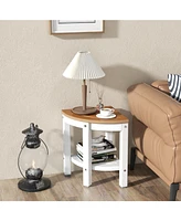 Corner Shower Bench Stool with Storage Shelf for Shaving Legs