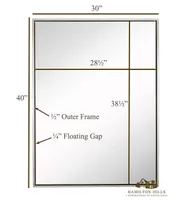 Wall Mounted Mirror for Bathroom Floating Frame Vanity