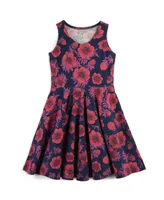 Mightily Girls Toddler Fair Trade Organic Cotton Print Sleeveless Twirl Dress