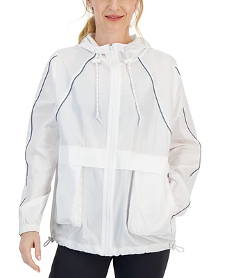 Id Ideology Women's Hooded Packable Zip-Front Jacket, Created for Macy's